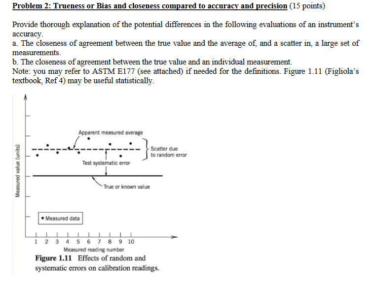 Problem 2 : Trueness or Bias and closeness
