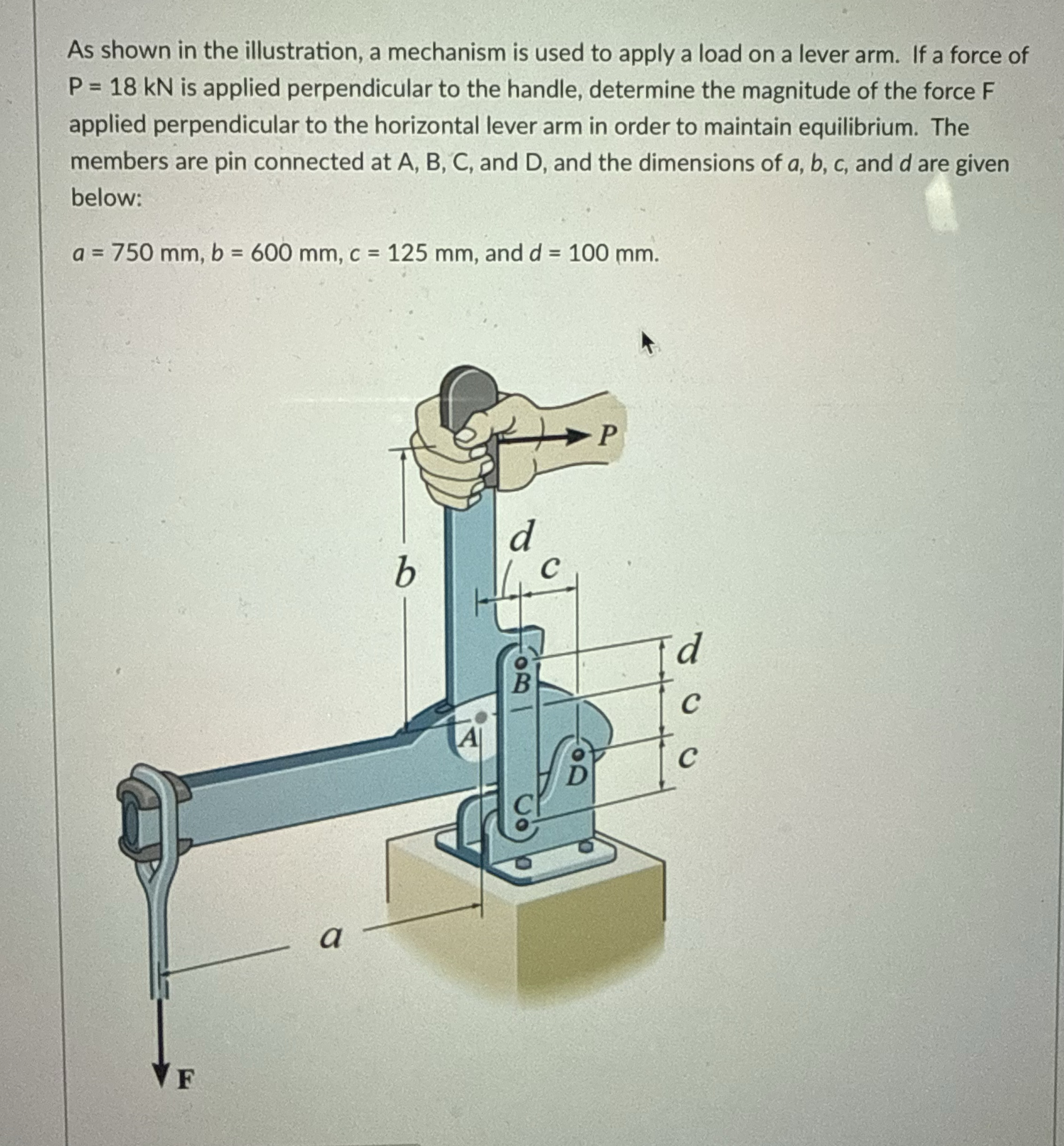 As shown in the illustration, a mechanism is used