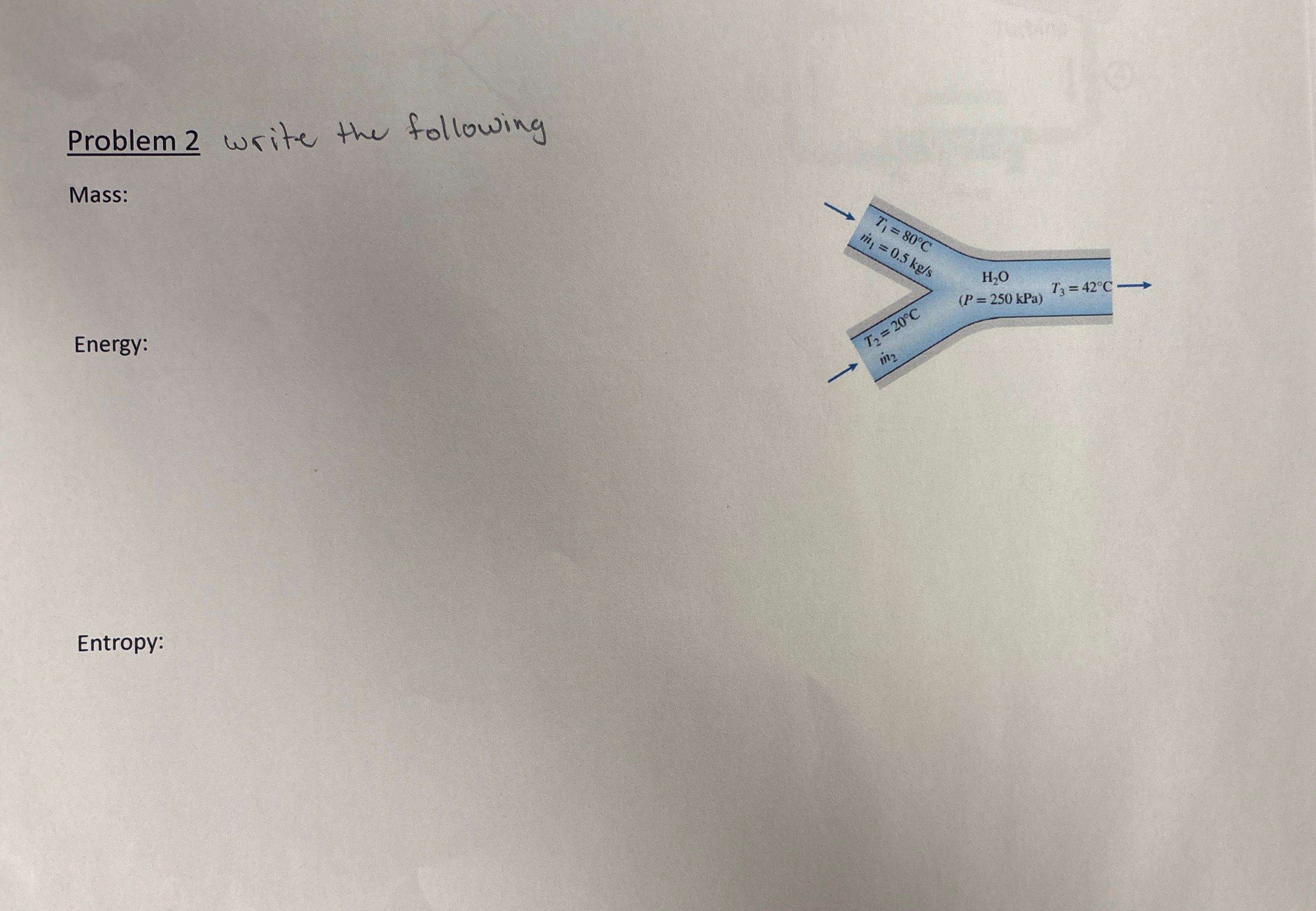 Problem 2 write the following Balance equations