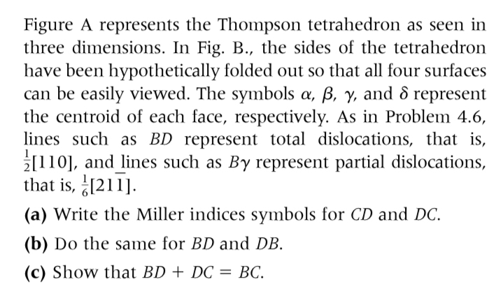 Figure A represents the Thompson tetrahedron as