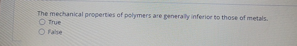 The mechanical properties of polymers are