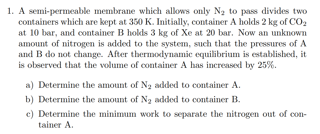 1 . A semi - permeable membrane which allows only