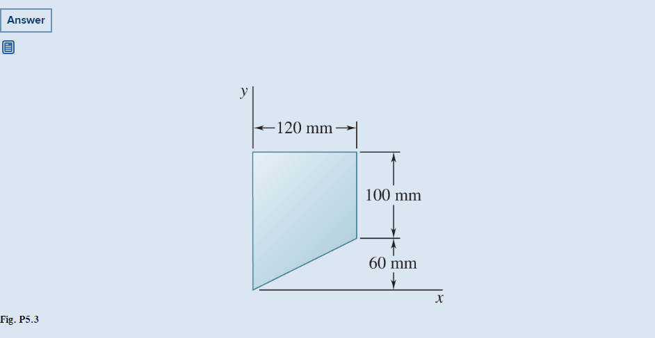 Fig. P 5 . 3 Locate the centroid
