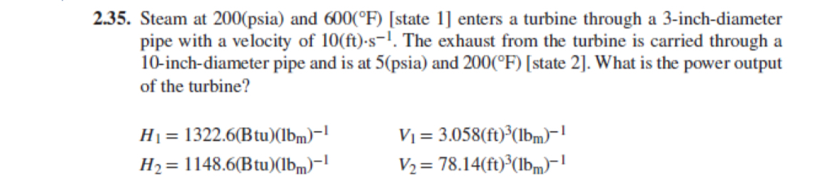 2 . 3 5 . Steam at 2 0 0 ( a ) and 6 0 0 ( F ) [