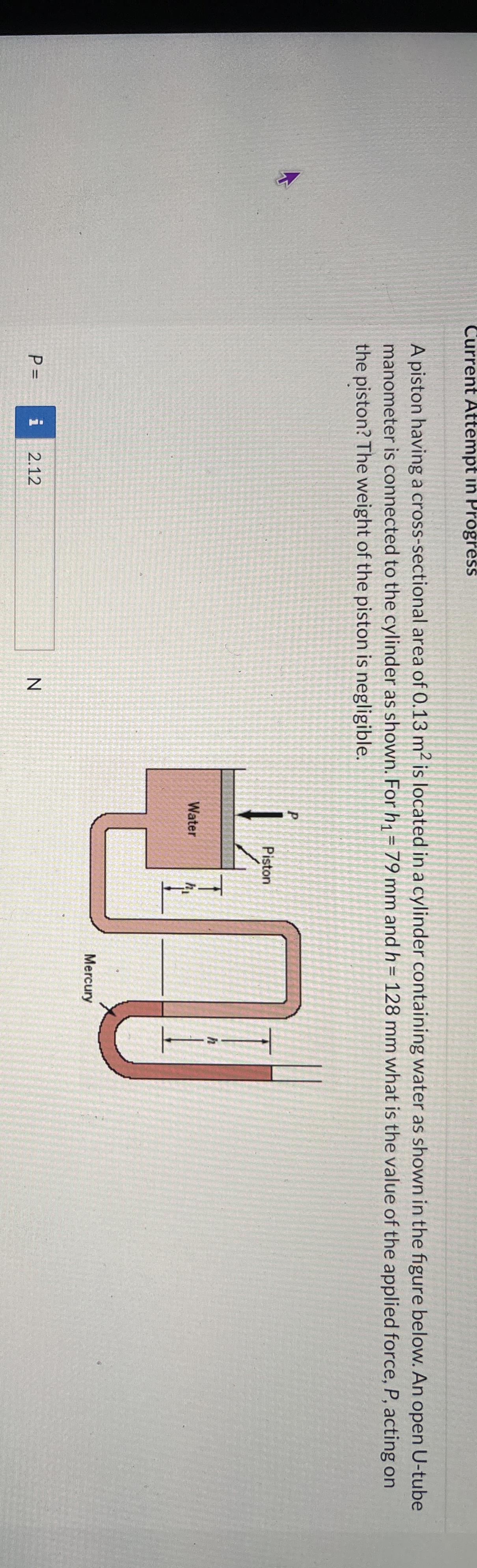 Current Attempt in Progress A piston having a