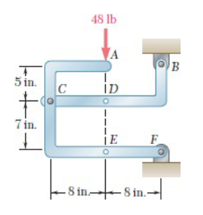 For the frame shown at left, draw free - body