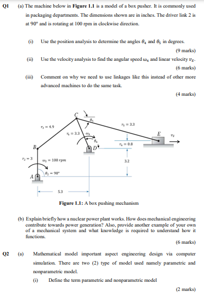 Q 1 ( a ) The machine below in Figure 1 . 1 is a