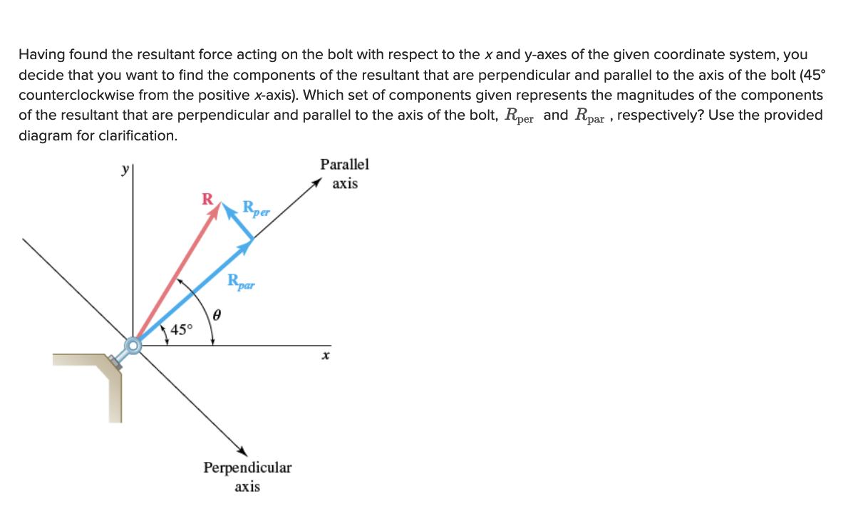 Having found the resultant force acting on the