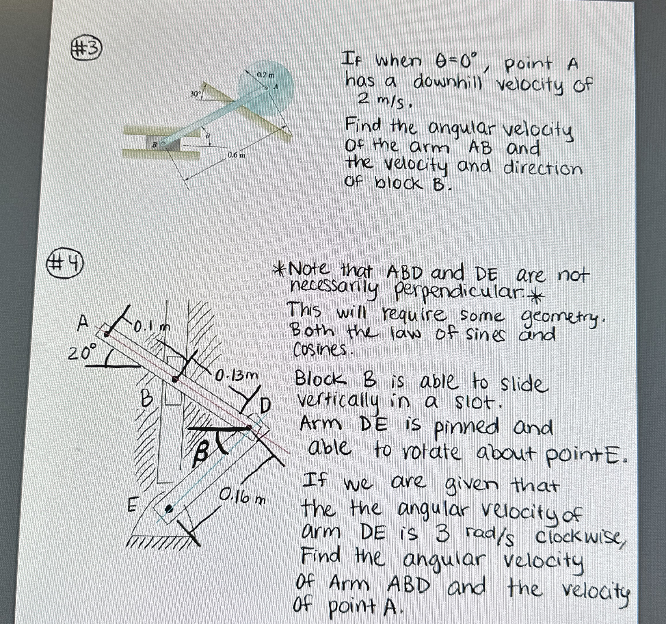 ( # 3 ) If when = 0 , point A has a downhill