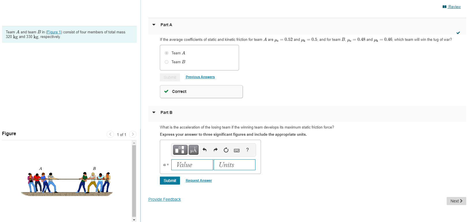 Team A and team B in ( Figure 1 ) consist of four
