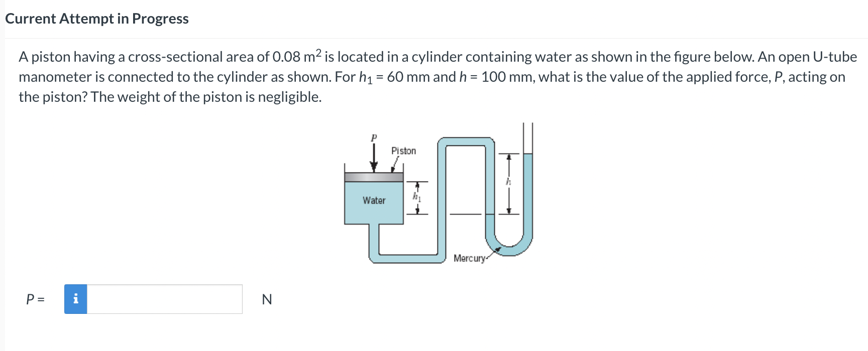 Current Attempt in Progress A piston having a