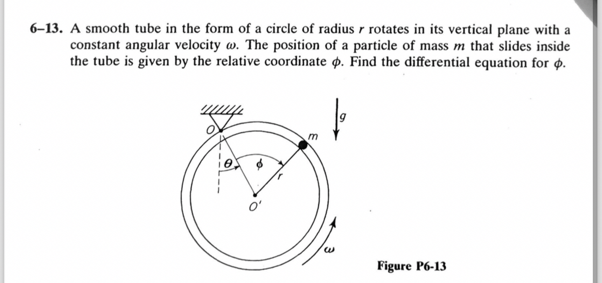 6 - 1 3 . A smooth tube in the form of a circle