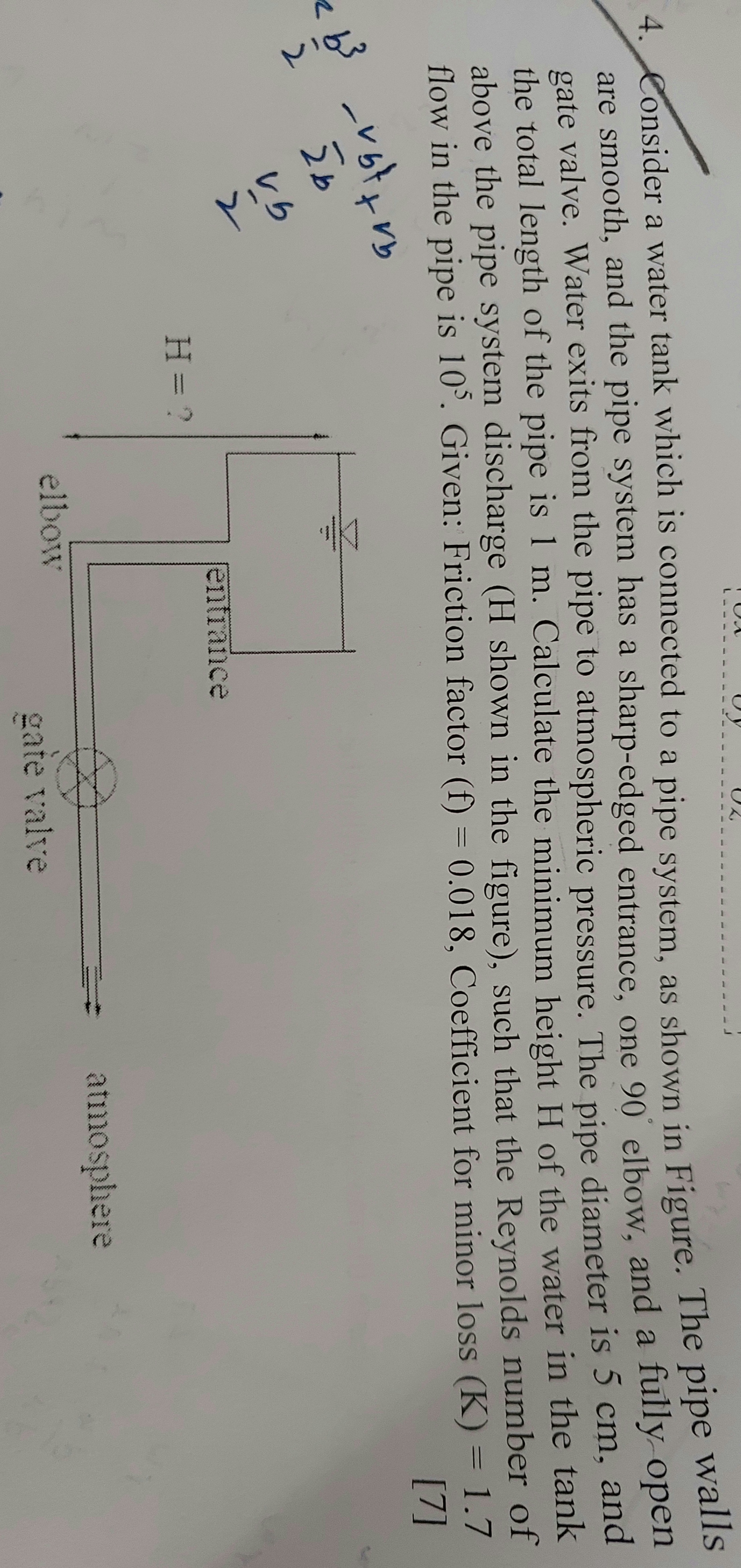lonsider a water tank which is connected to a