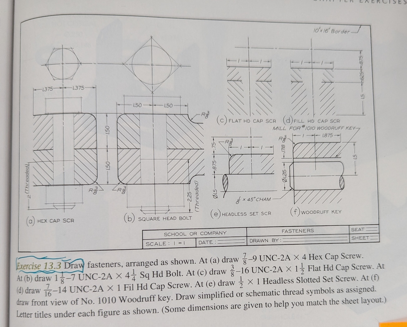 Thread drawing help, please Exercise 1 3 . 3 Draw