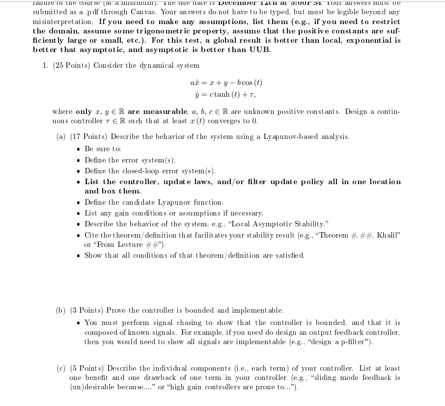 submitted as a . pdf through Canvas. Your answers