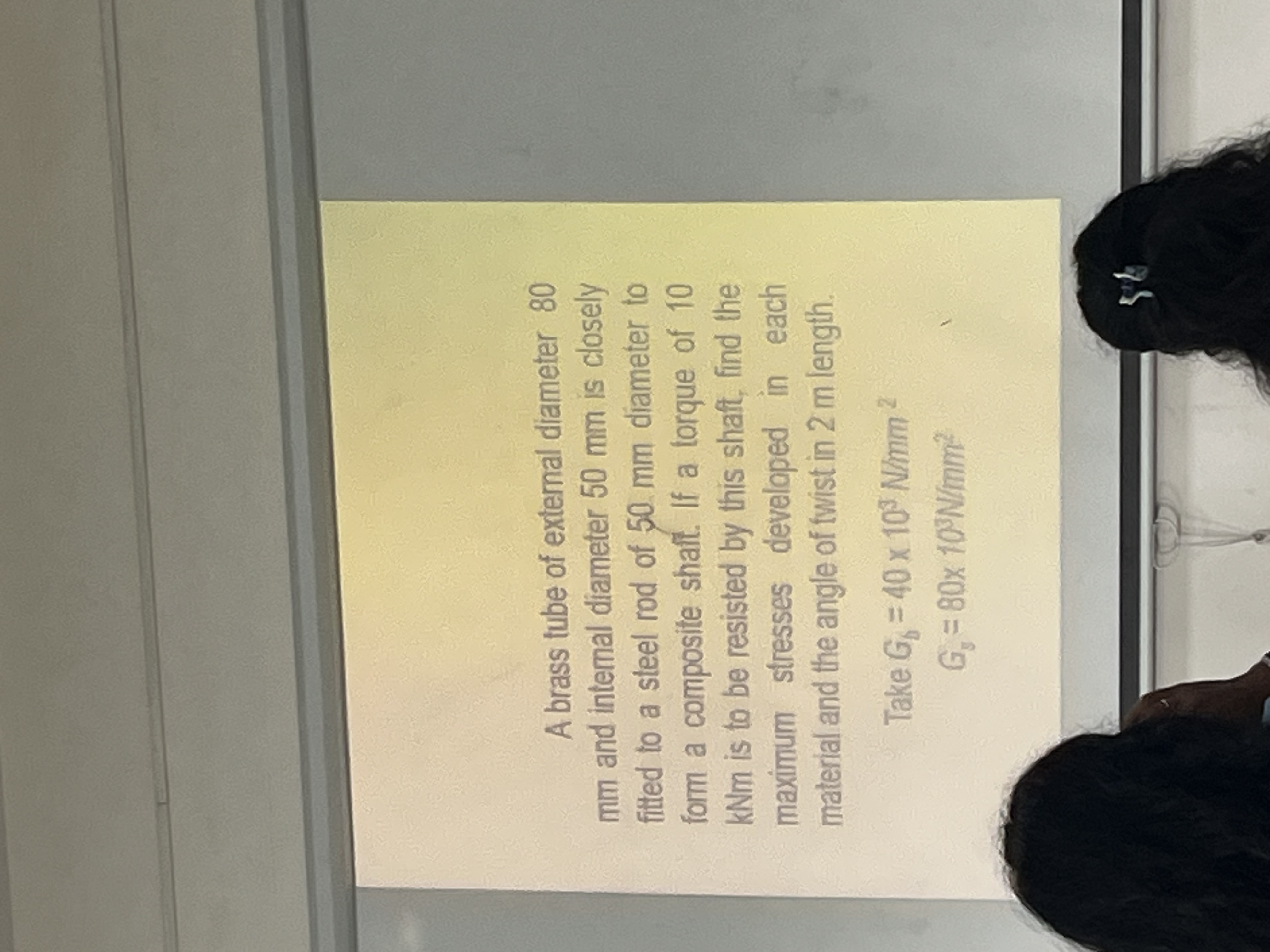 A brass tube of external diameter 8 0 min and