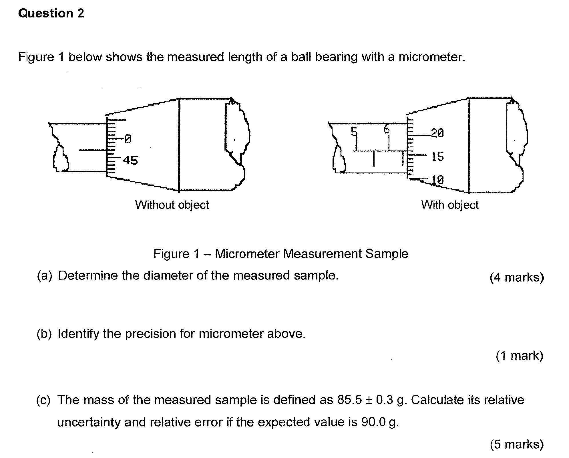 Question 2 Figure 1 below shows the measured