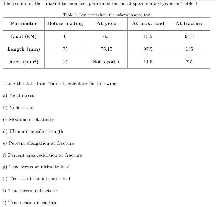 * Show calculations clearly * The results of the
