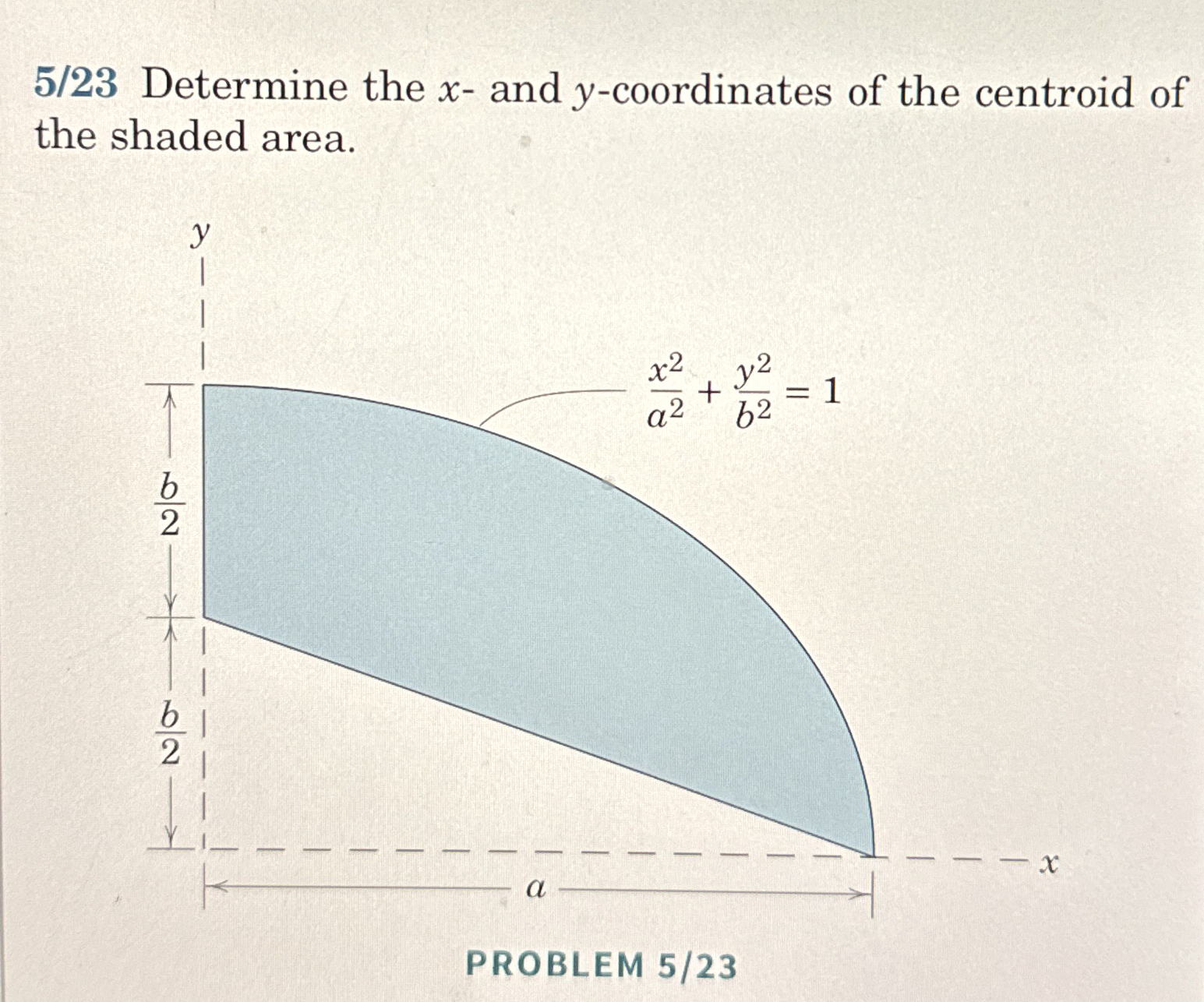 5 / 2 3 Determine the x - and y - coordinates of