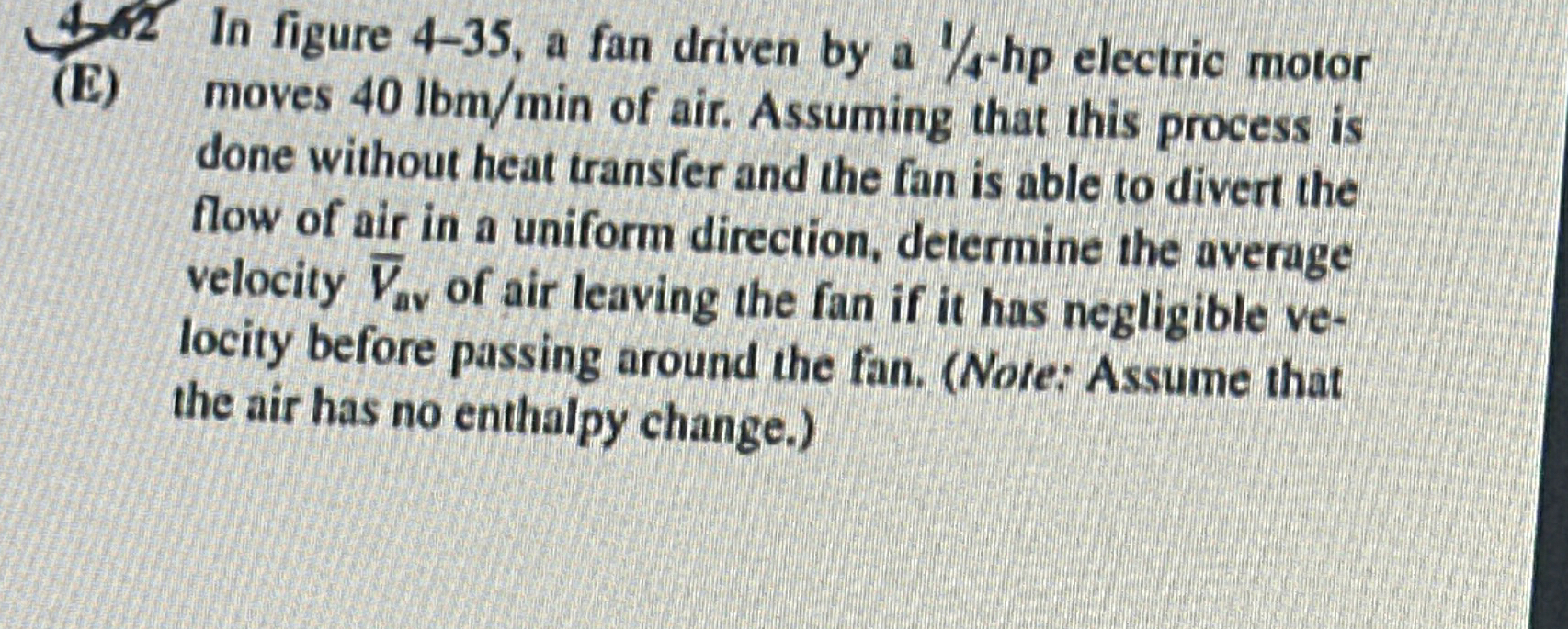 ( E ) mol driven by a 1 4 - hp electric motor