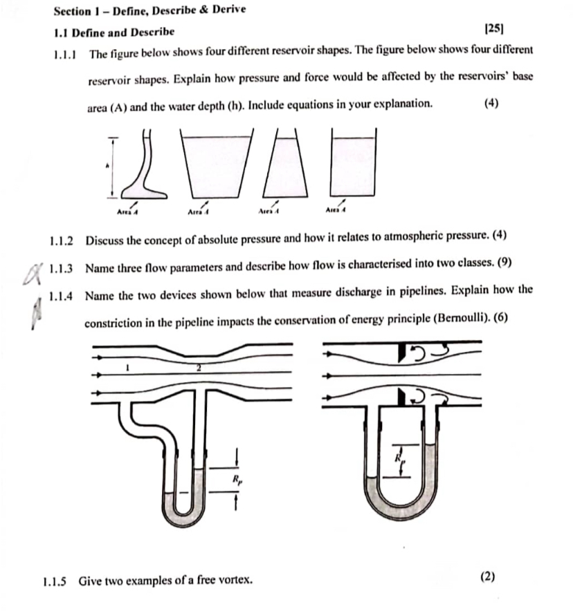 Section 1 - Define, Describe & Derive 1 . 1