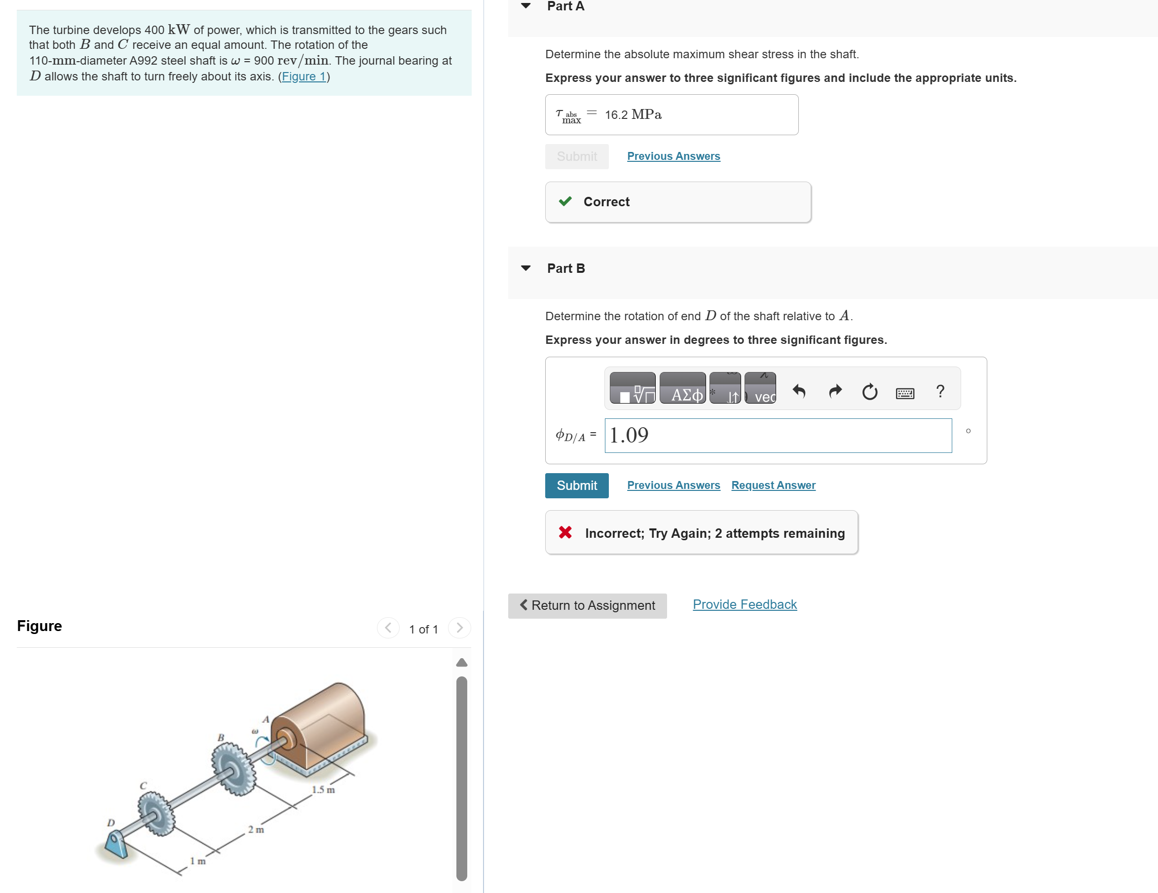 The turbine develops 4 0 0 kWkW of power, which
