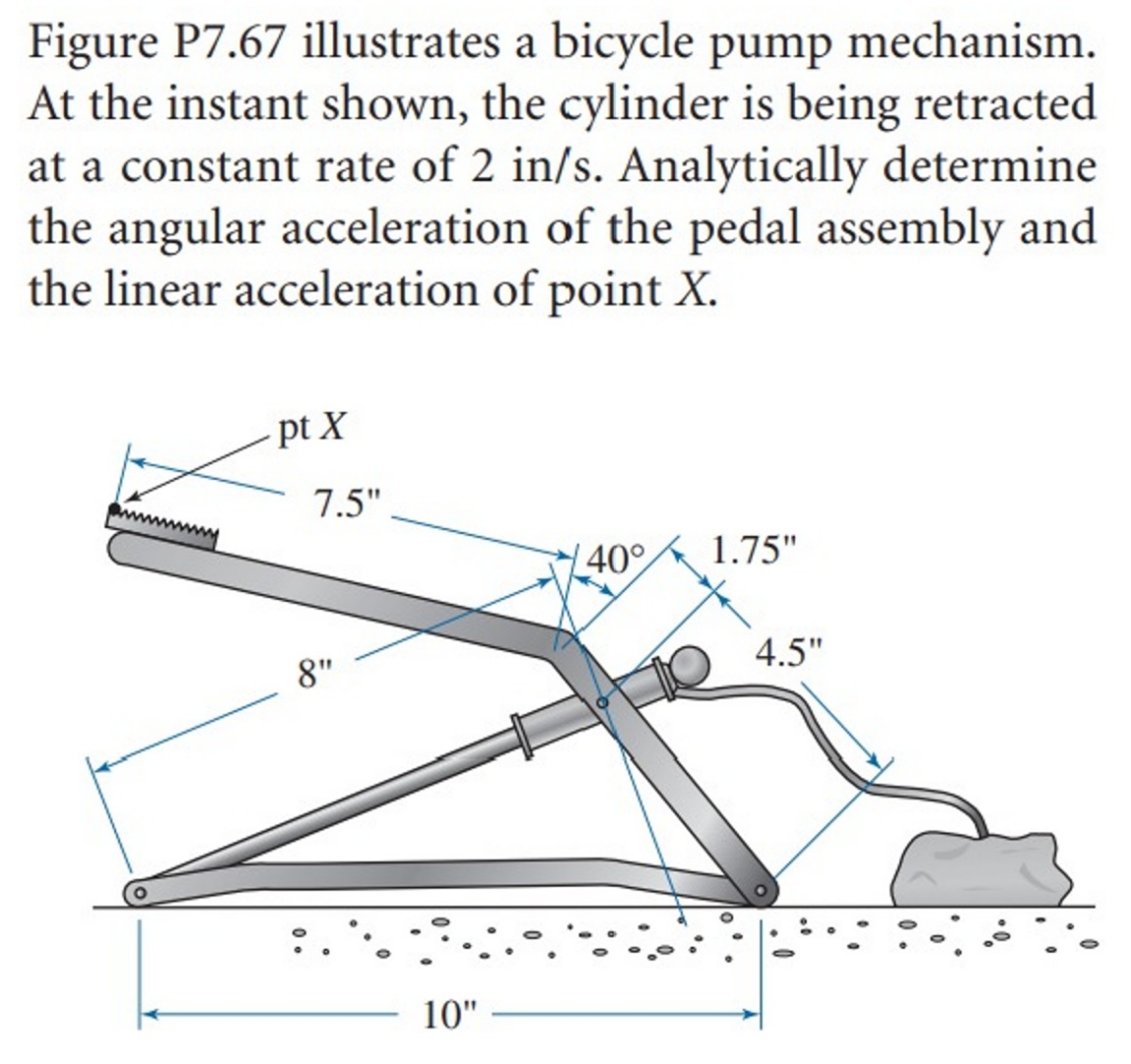 Figure P 7 . 6 7 illustrates a bicycle pump
