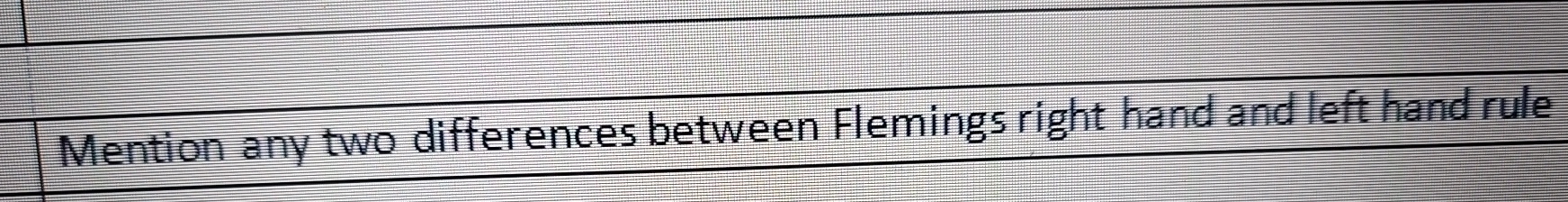Mention any two differences between Flemings