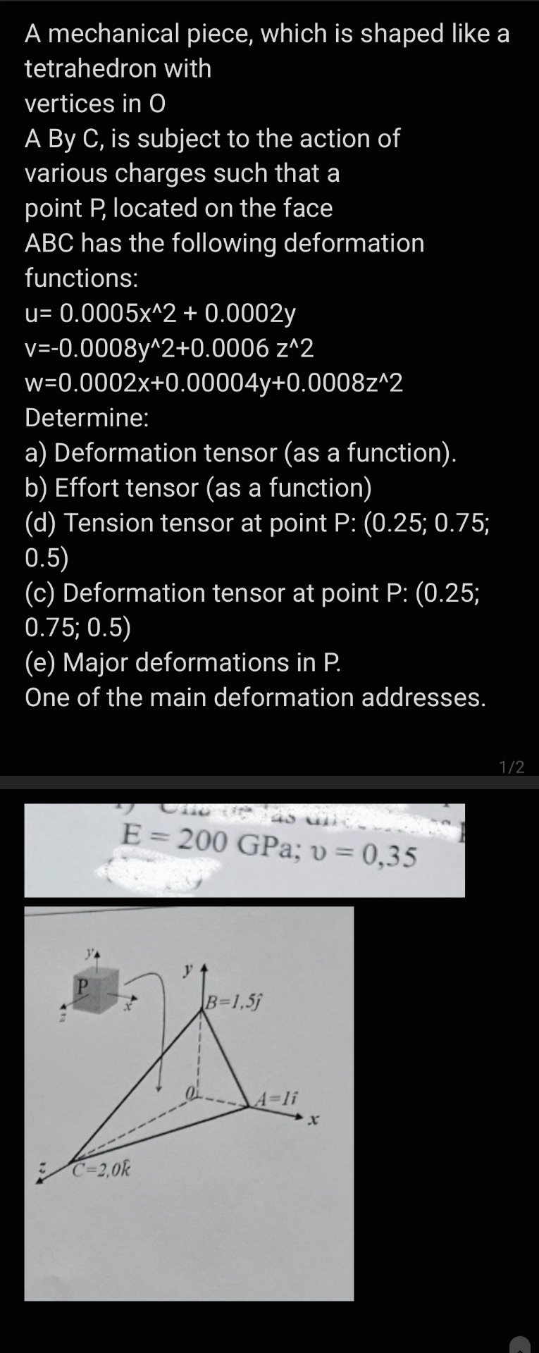 A mechanical piece, which is shaped like a
