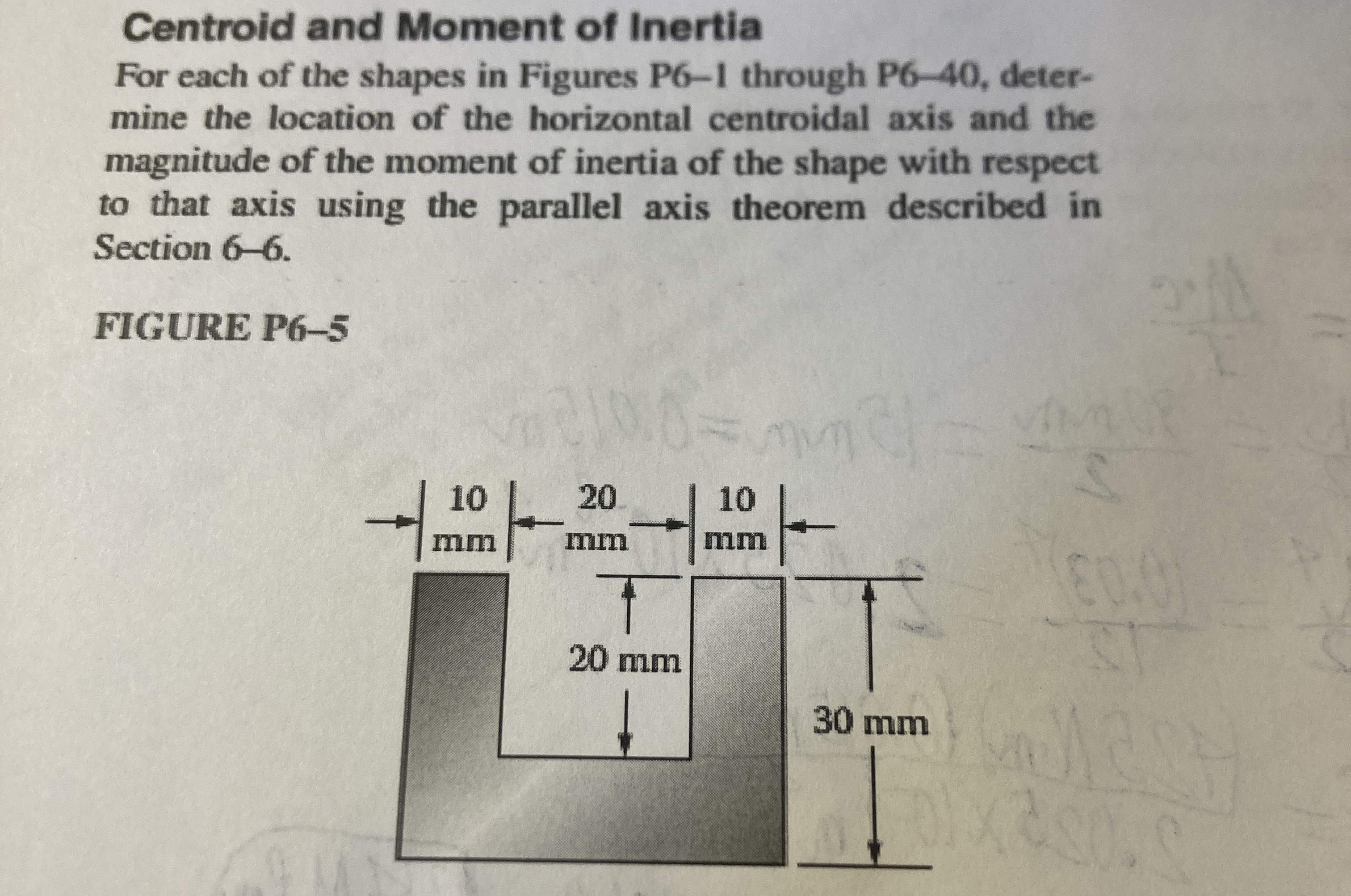 Centroid and Moment of Inertia For each of the