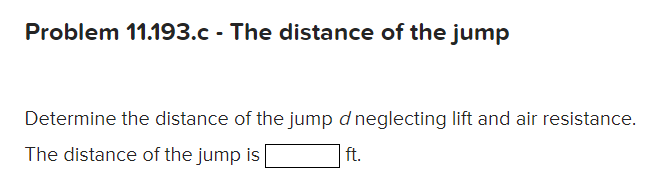 Problem 1 1 . 1 9 3 . c - The distance of the