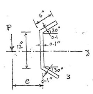 Locate the shear center for the following section: