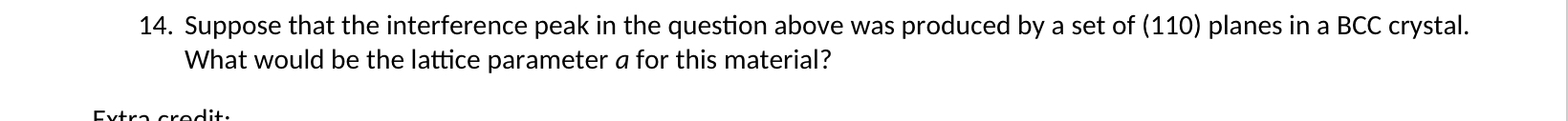 Suppose that the interference peak in the