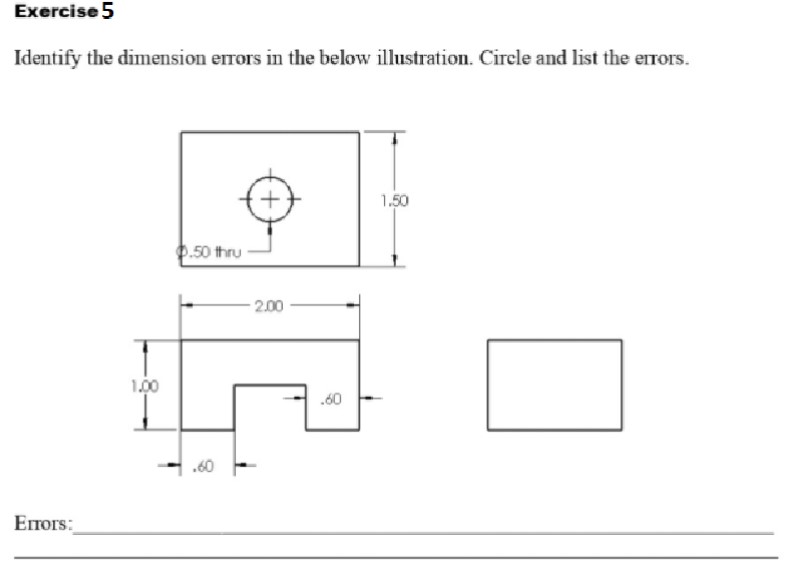 Exercise 5 Identify the dimension errors in the