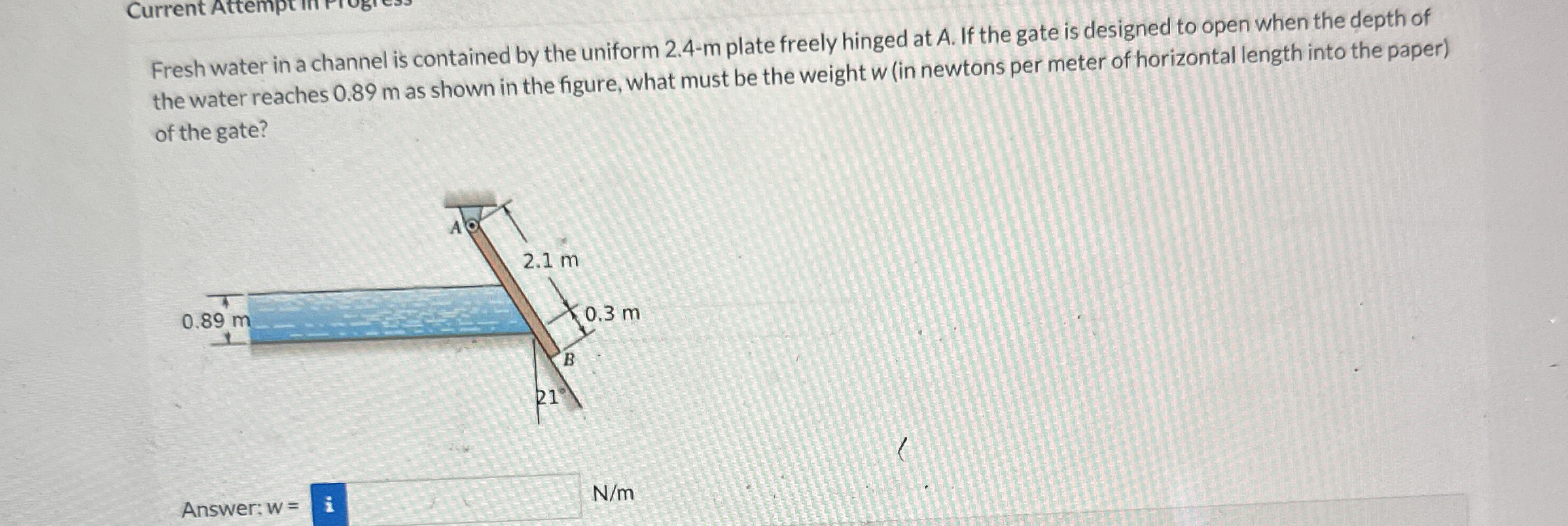 Fresh water in a channel is contained by the