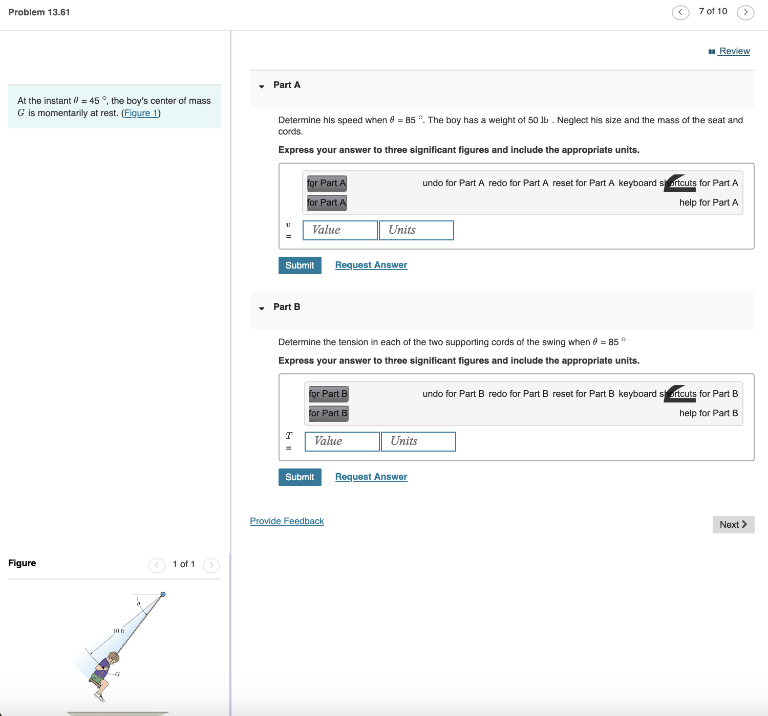 At the instant \ ( \ theta = 4 5 ^ { \ circ } \ )
