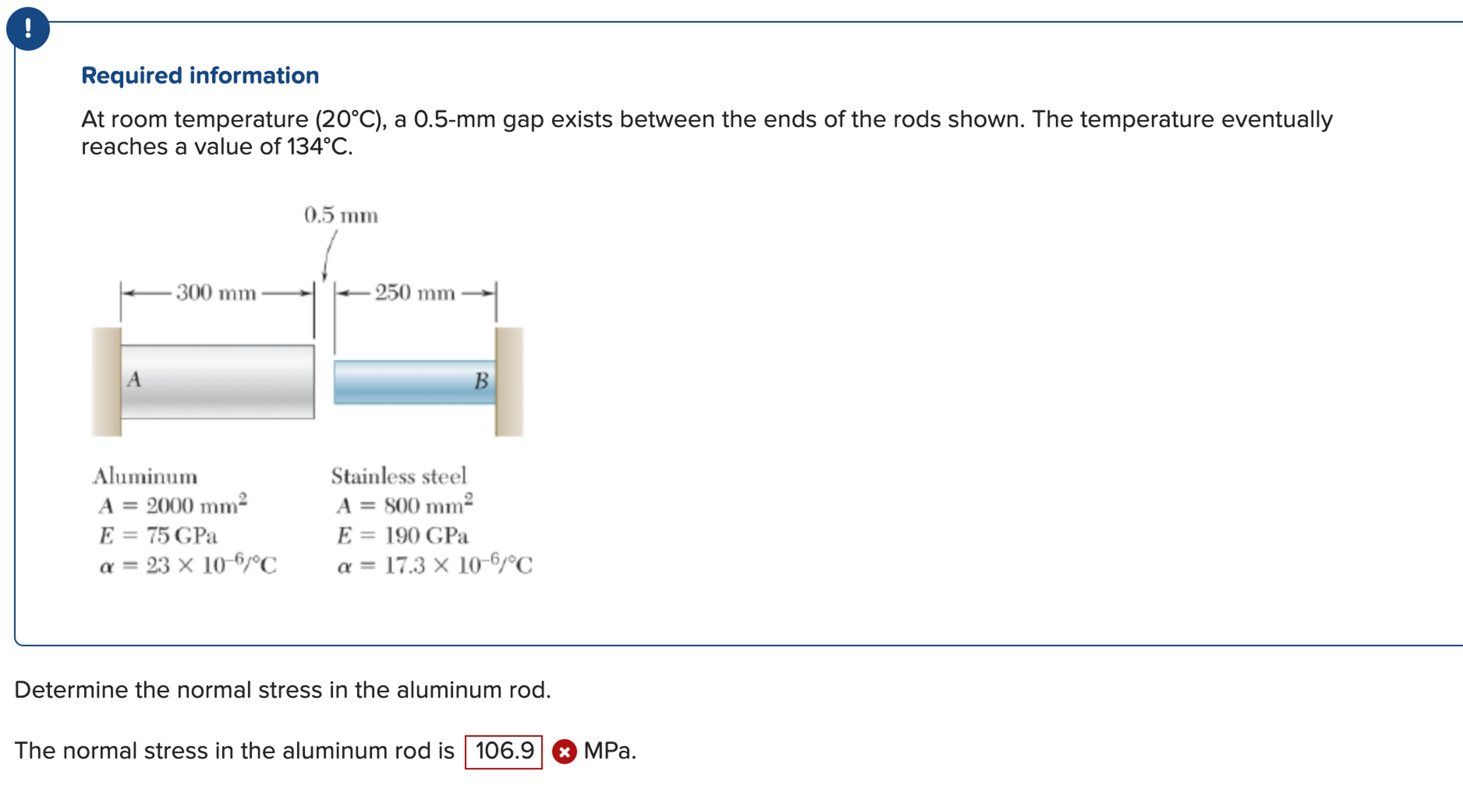 Required information At room temperature ( 2 0 C