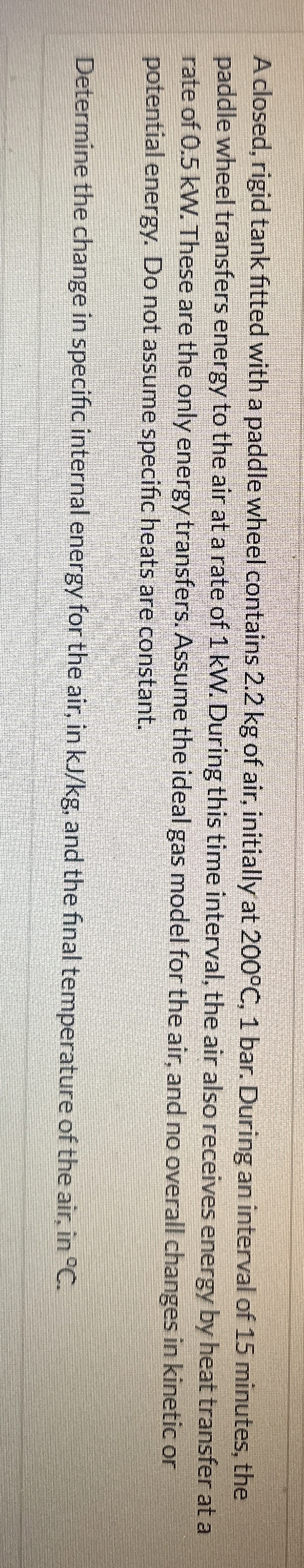 A closed, rigid tank fitted with a paddle wheel