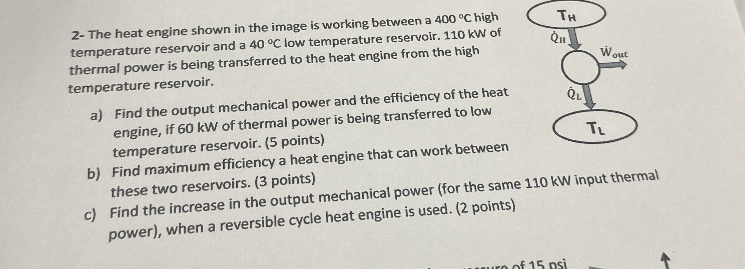 2 - The heat engine shown in the image is working