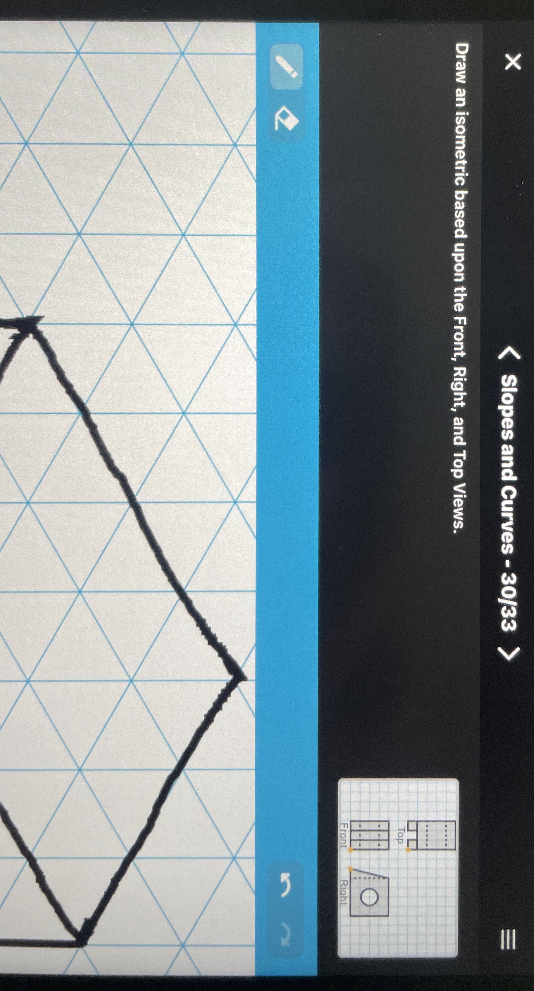 Slopes and Curves - 3 0 / 3 3 Draw an isometric