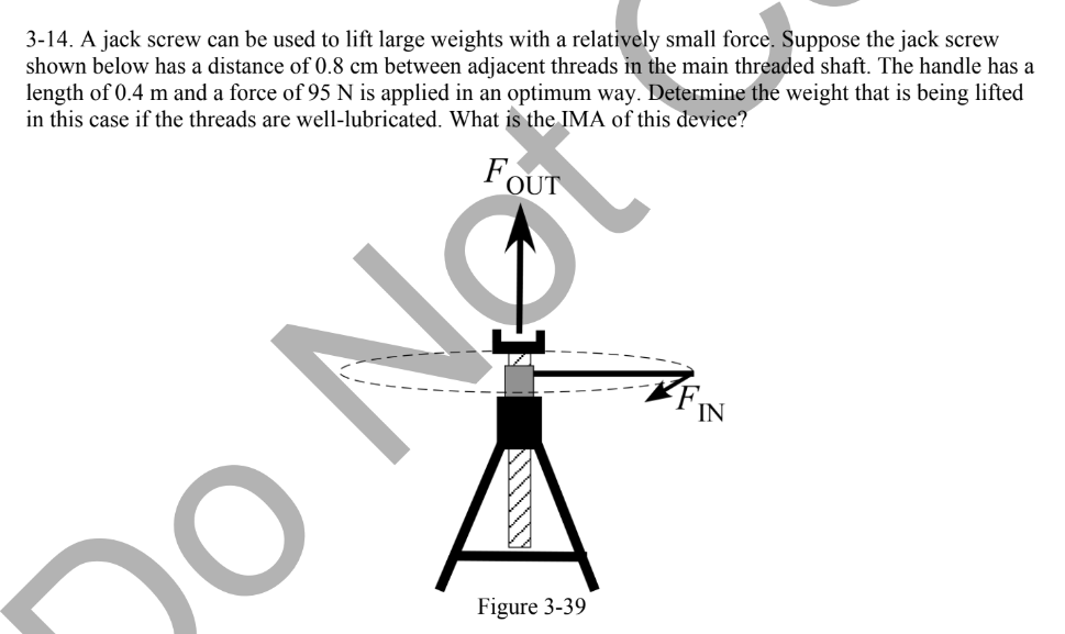 3 - 1 4 . A jack screw can be used to lift large