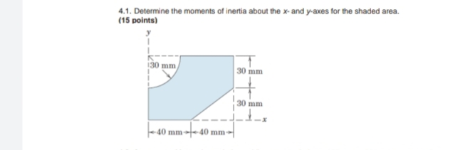 4 . 1 . Determine the moments of inertia about