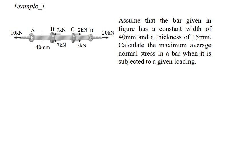 Example _ 1 Assume that the bar given in figure