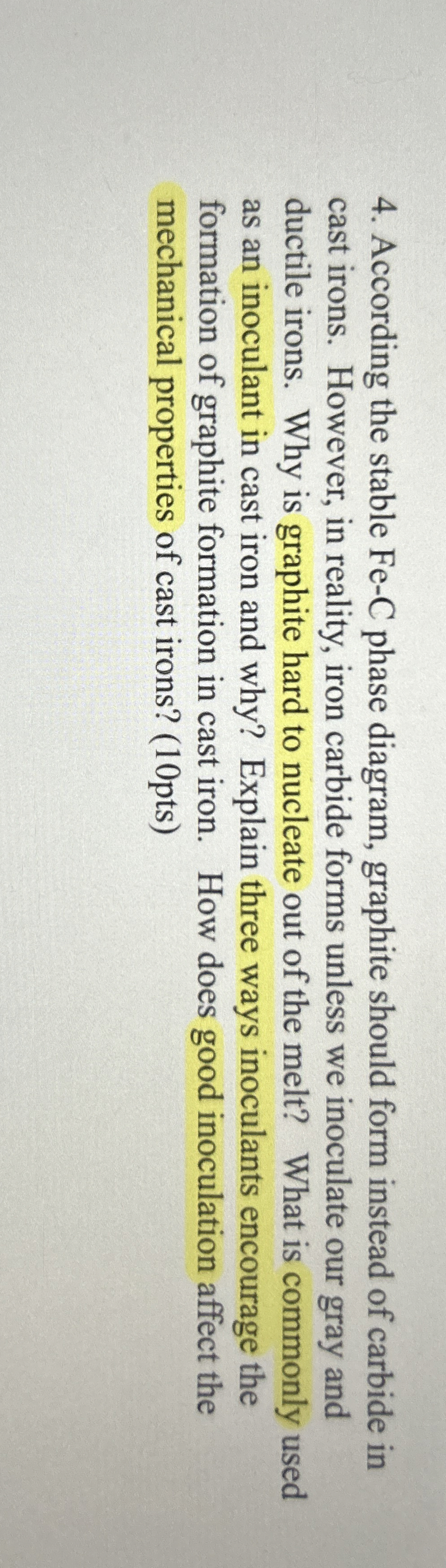 According the stable Fe - C phase diagram,
