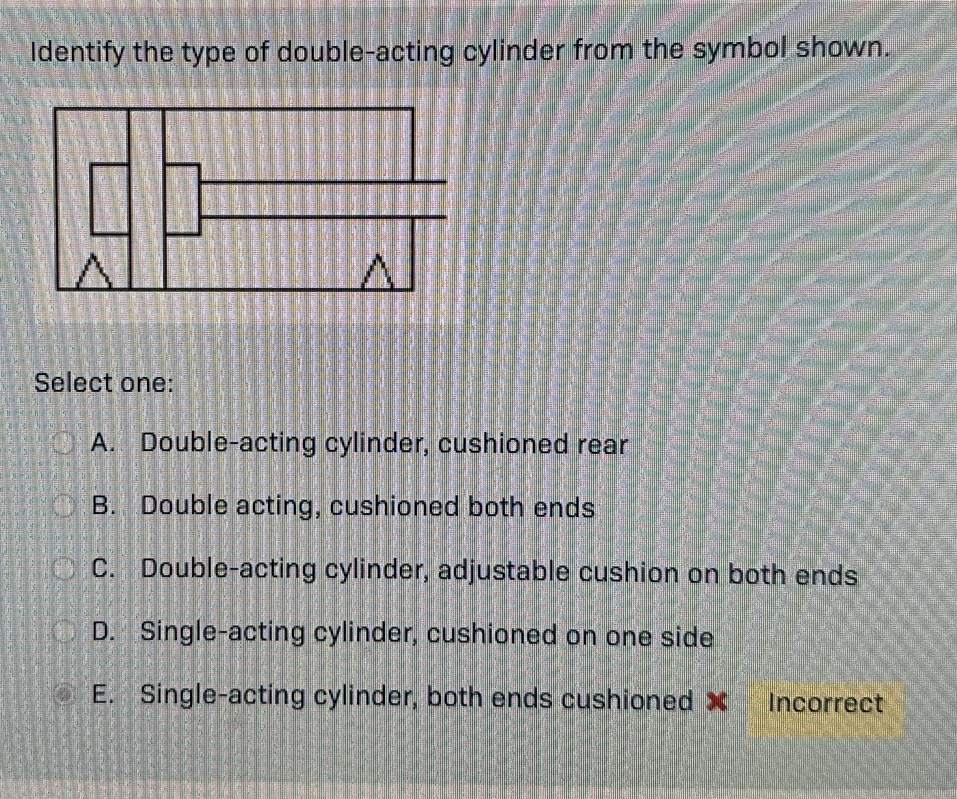 Identify the type of double - acting cylinder
