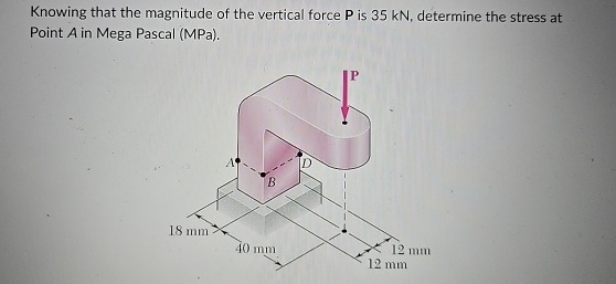 Knowing that the magnitude of the vertical force