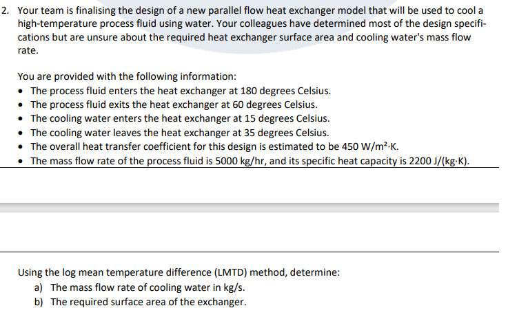 Your team is finalising the design of a new