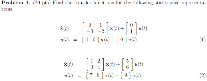Please Show all steps and work clearly Problem 1