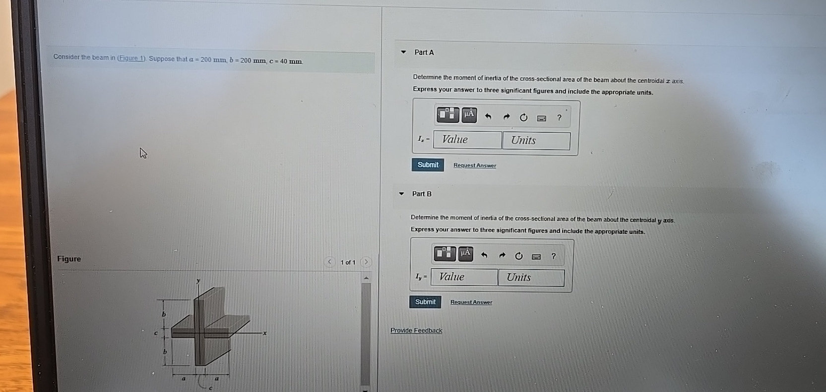 Consider the beam in ( Figure 1 ) . Suppose that