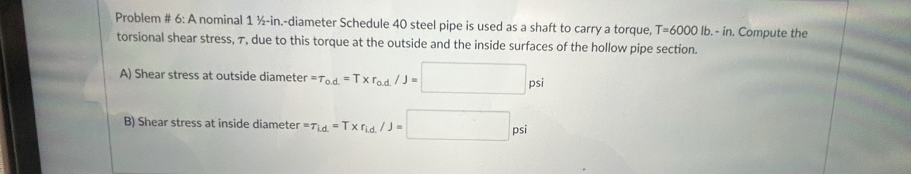 Problem # 6 : A nominal 1 1 1 2 - i n ? . -
